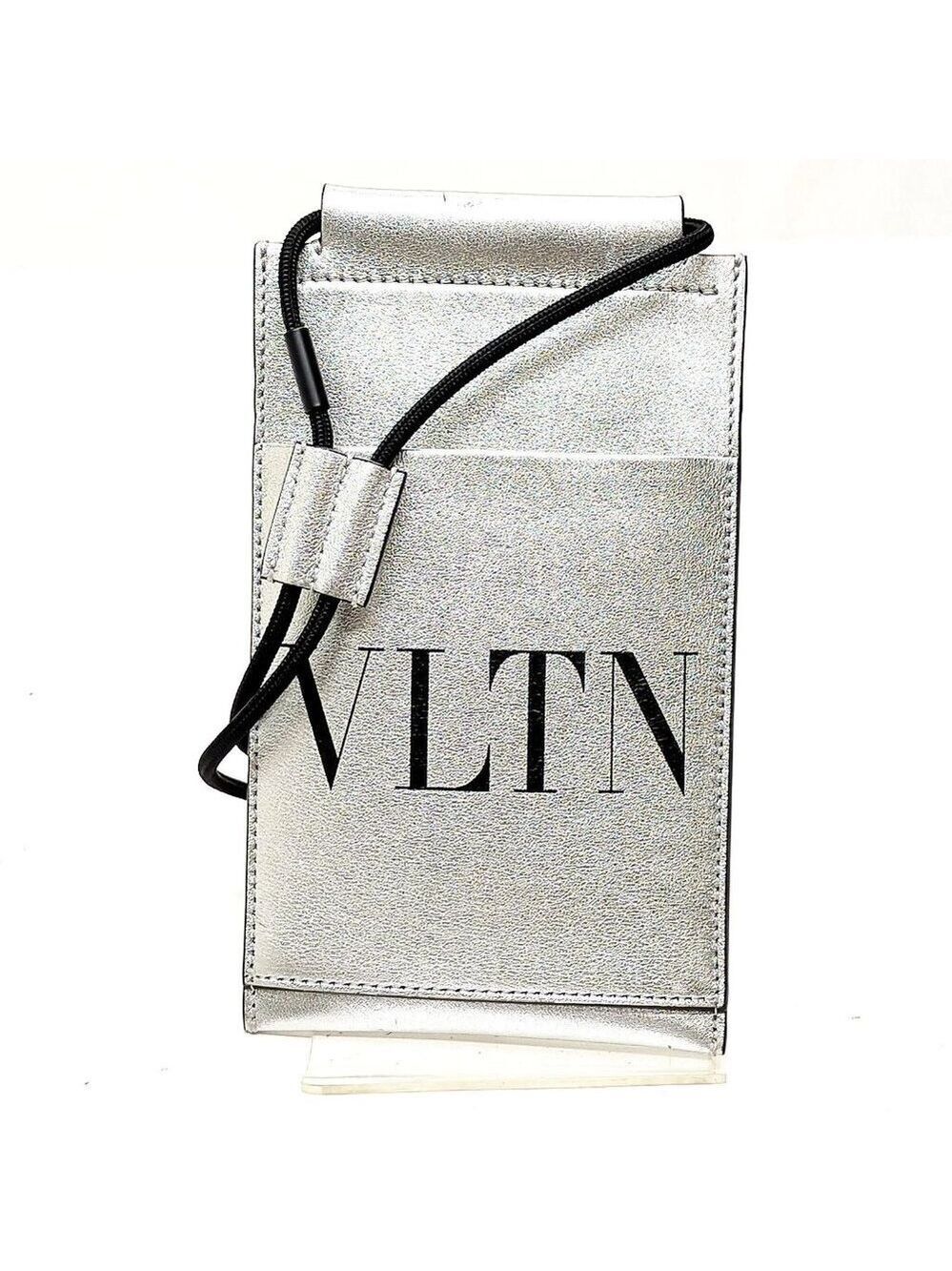 Valentino Garavani Shoulder Bag Silver Leather 300-061225